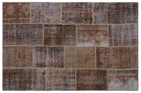 Apex Patchwork Unique Kahve 25096 120 cm X 180 cm - 1