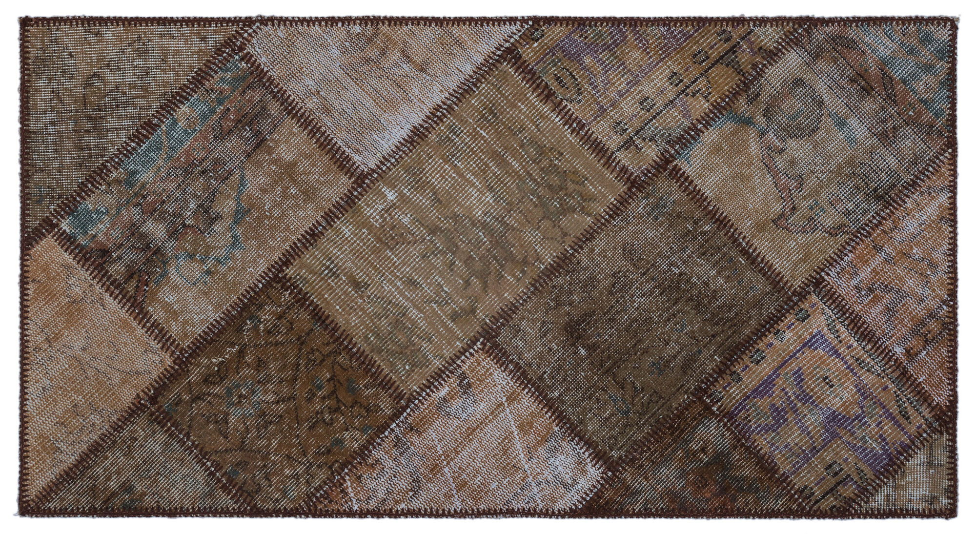Apex Patchwork Unique Kahve 25880 080 cm X 150 cm