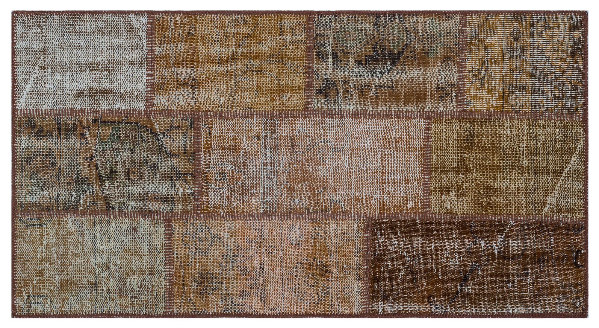 Apex Patchwork Unique Kahve 26149 080 cm X 150 cm