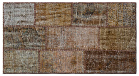 Apex Patchwork Unique Kahve 26149 080 cm X 150 cm - 1