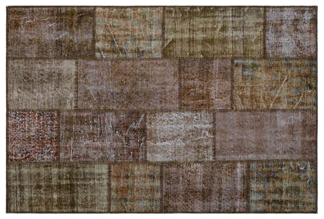 Apex Patchwork Unique Kahve 26664 120 cm X 180 cm - 1