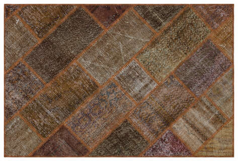 Apex Patchwork Unique Kahve 31110 120 cm X 180 cm - 1