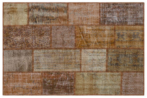 Apex Patchwork Unique Kahve 31217 120 cm X 180 cm - 1