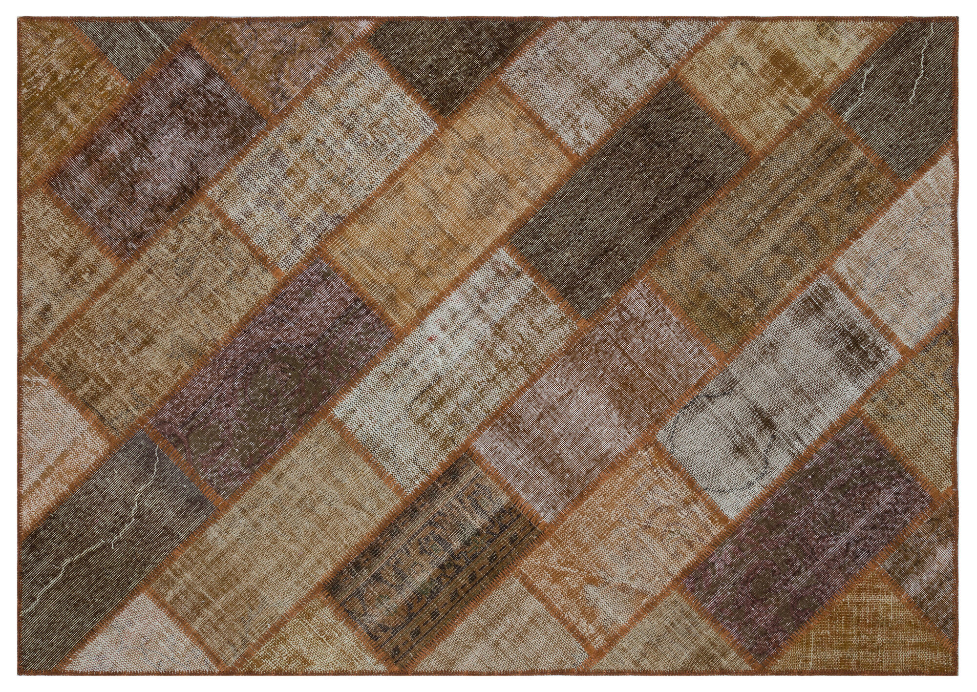 Apex Patchwork Unique Kahve 31284 160 Cm X 230 Cm