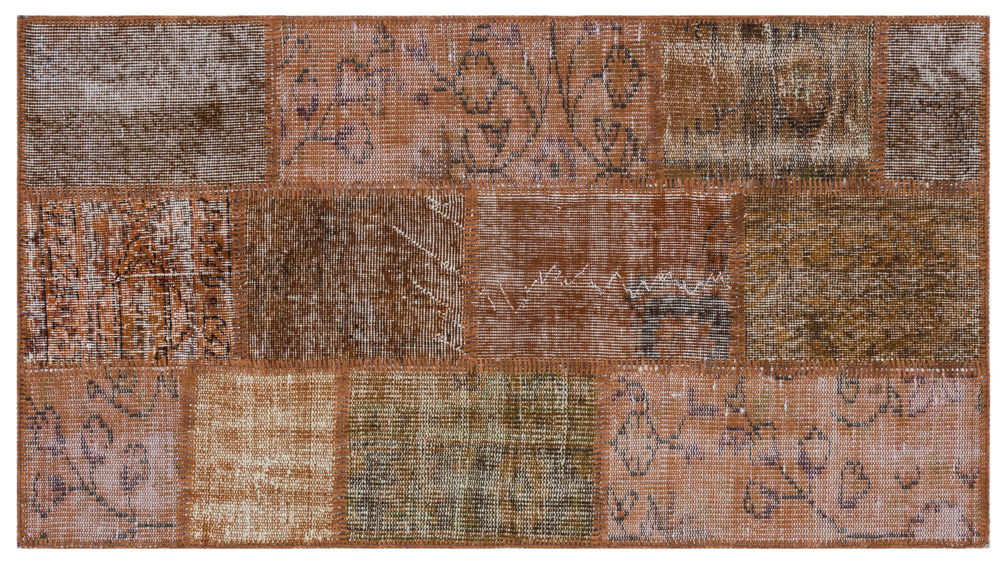 Apex Patchwork Unique Kahve 31426 080 cm X 150 cm