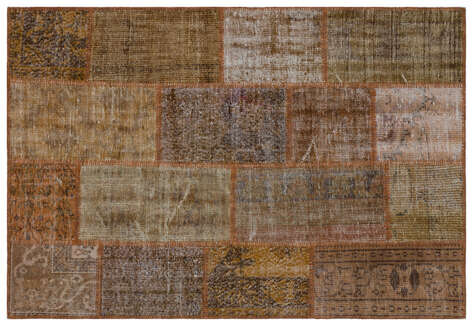 Apex Patchwork Unique Kahve 33195 120 cm X 180 cm - 1