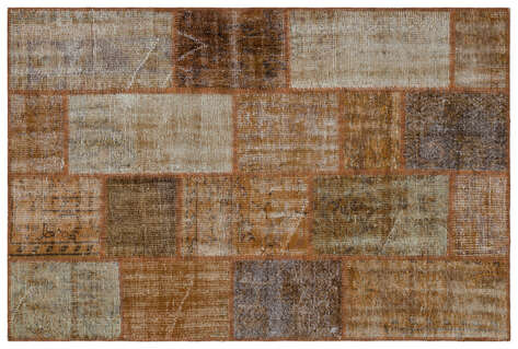 Apex Patchwork Unique Kahve 33205 120 cm X 180 cm - 1