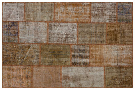 Apex Patchwork Unique Kahve 33212 120 cm X 180 cm - 1