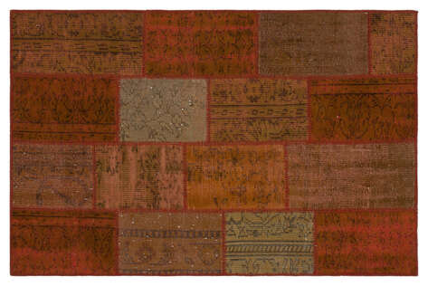 Apex Patchwork Unique Kahve 33864 120 cm X 183 cm - 1