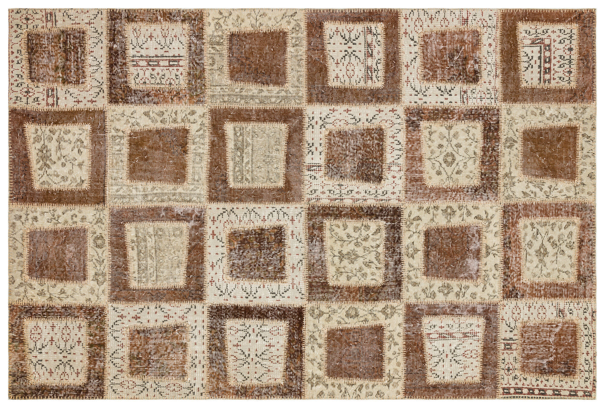 Apex Patchwork Unique Kahve 35446 161 cm X 240 cm
