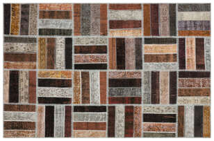Apex Patchwork Unique Kahve 35477 161 cm X 244 cm (1)