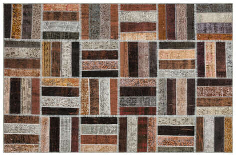 Apex Patchwork Unique Kahve 35477 161 cm X 244 cm - 1