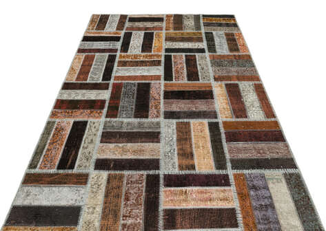 Apex Patchwork Unique Kahve 35477 161 cm X 244 cm - 3