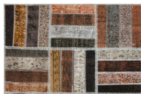 Apex Patchwork Unique Kahve 35477 161 cm X 244 cm - 4