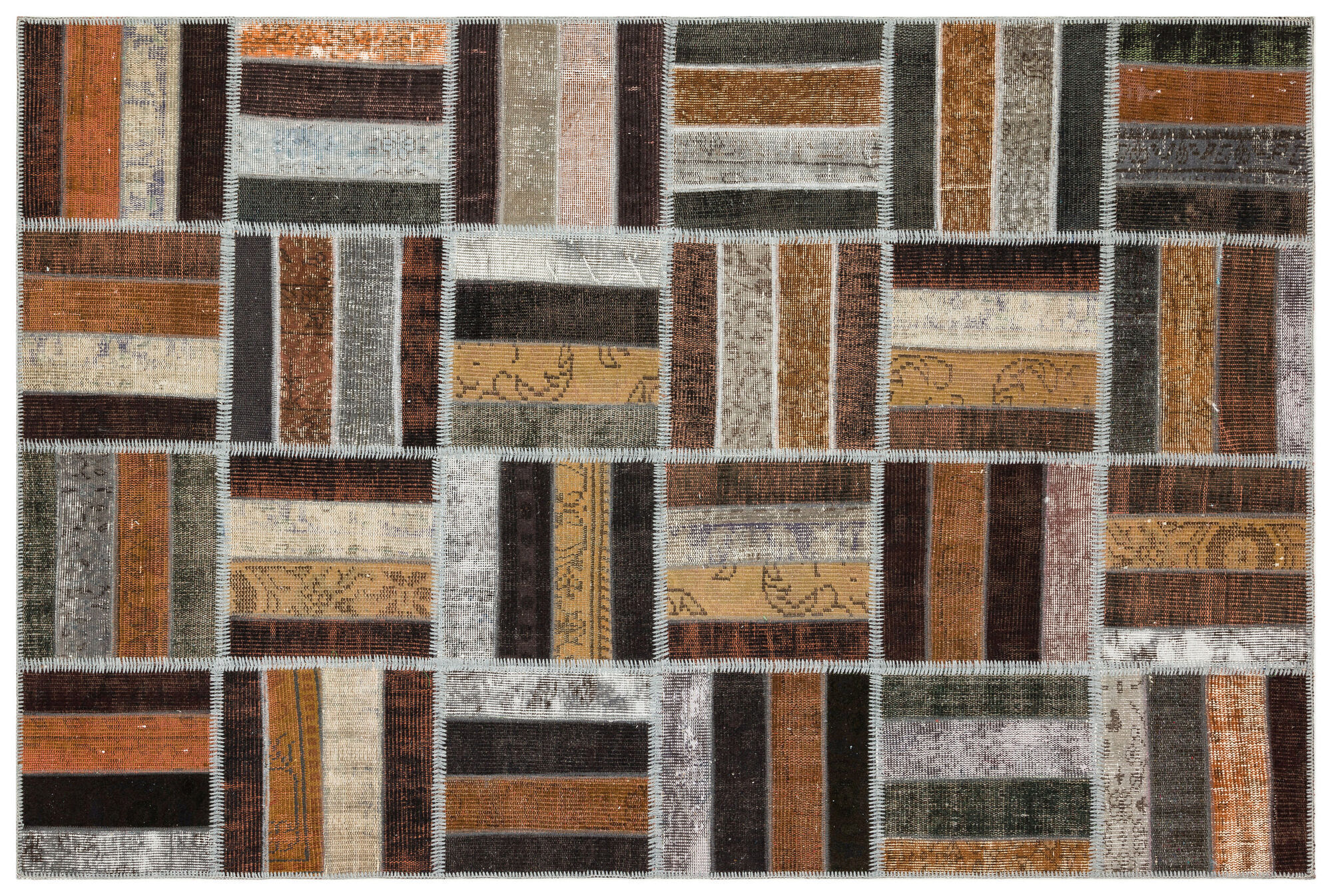 Apex Patchwork Unique Kahve 35866 161 cm X 243 cm