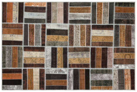 Apex Patchwork Unique Kahve 35866 161 cm X 243 cm - 1