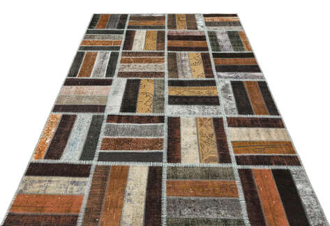 Apex Patchwork Unique Kahve 35866 161 cm X 243 cm - 3