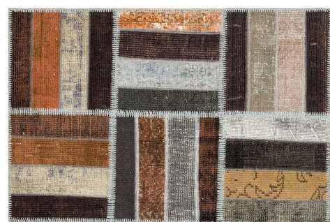 Apex Patchwork Unique Kahve 35866 161 cm X 243 cm - 4