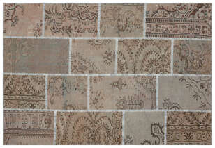 Apex Patchwork Unique Kahve 35879 161 cm X 232 cm (1)