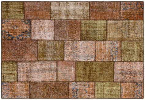 Apex Patchwork Unique Kahve 36164 190 cm X 281 cm - 1