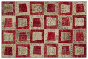 Apex Patchwork Unique Kırmızı 21557 160 cm X 233 cm (1)