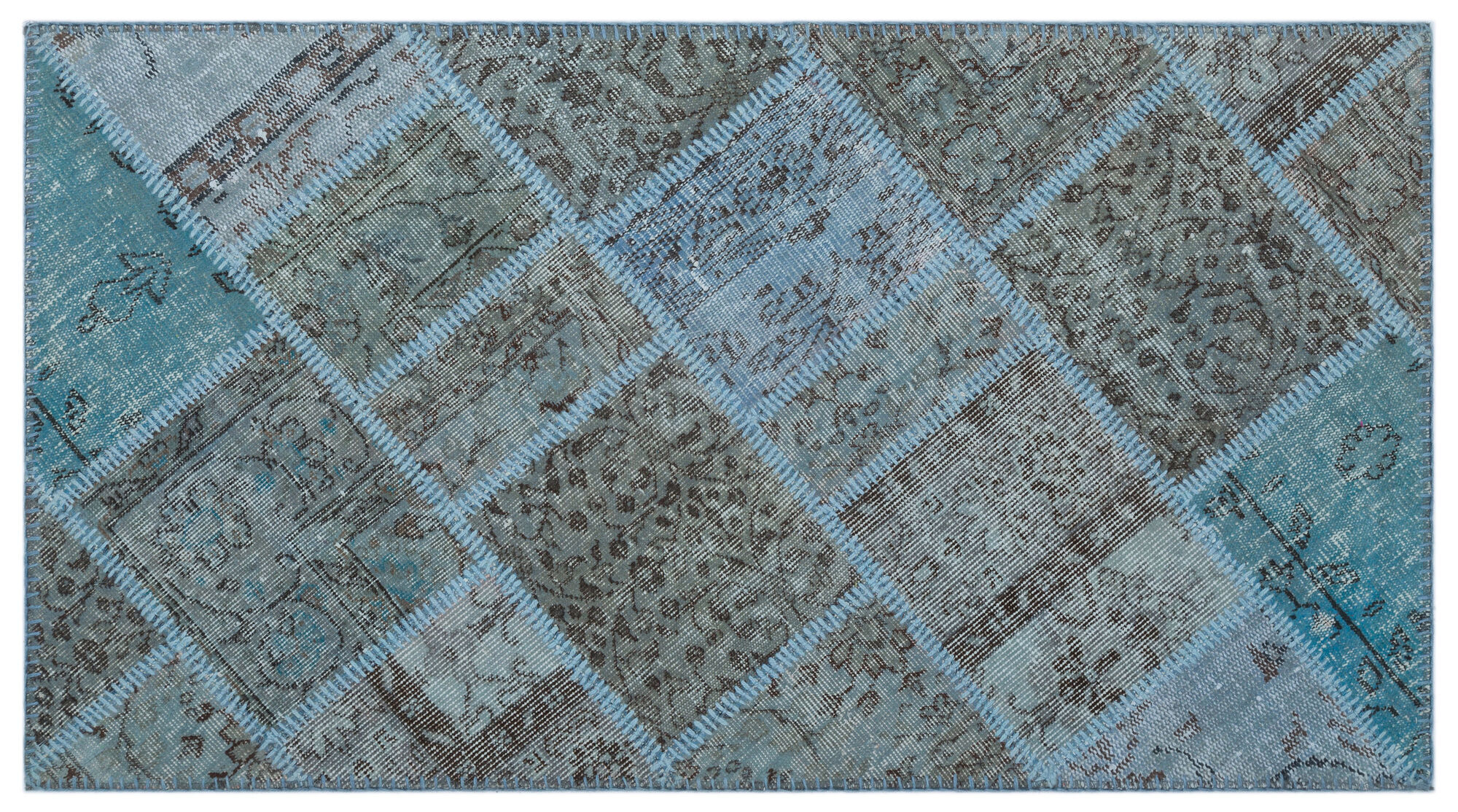 Apex Patchwork Unique Mavi 21326 082 cm X 150 cm