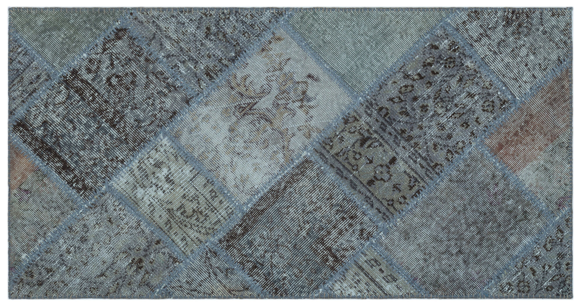 Apex Patchwork Unique Mavi 24737 080 cm X 150 cm