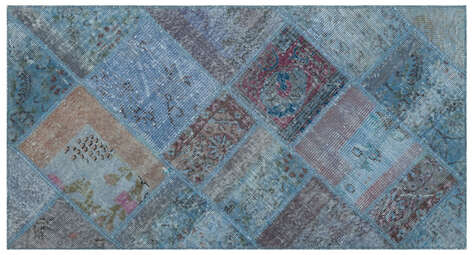 Apex Patchwork Unique Mavi 24752 080 cm X 150 cm - 1