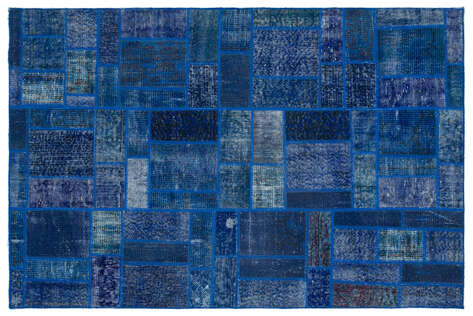 Apex Patchwork Unique Mavi 24856 120 cm X 182 cm - 1