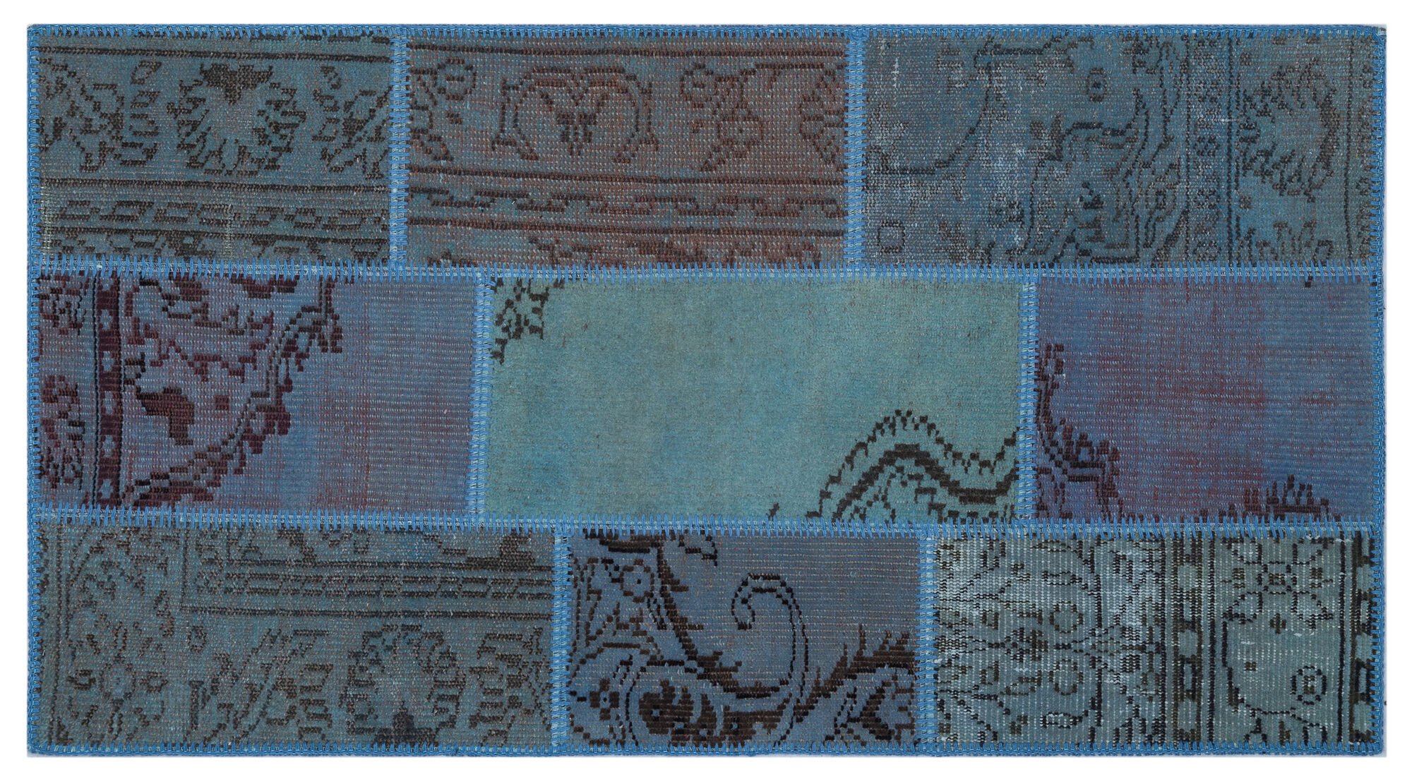 Apex Patchwork Unique Mavi 25899 080 cm X 150 cm