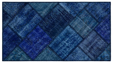 Apex Patchwork Unique Mavi 25976 080 cm X 150 cm - 1