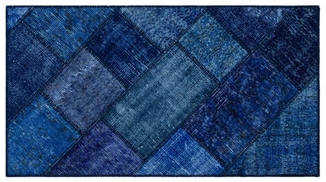 Apex Patchwork Unique Mavi 26004 080 cm X 150 cm - 1