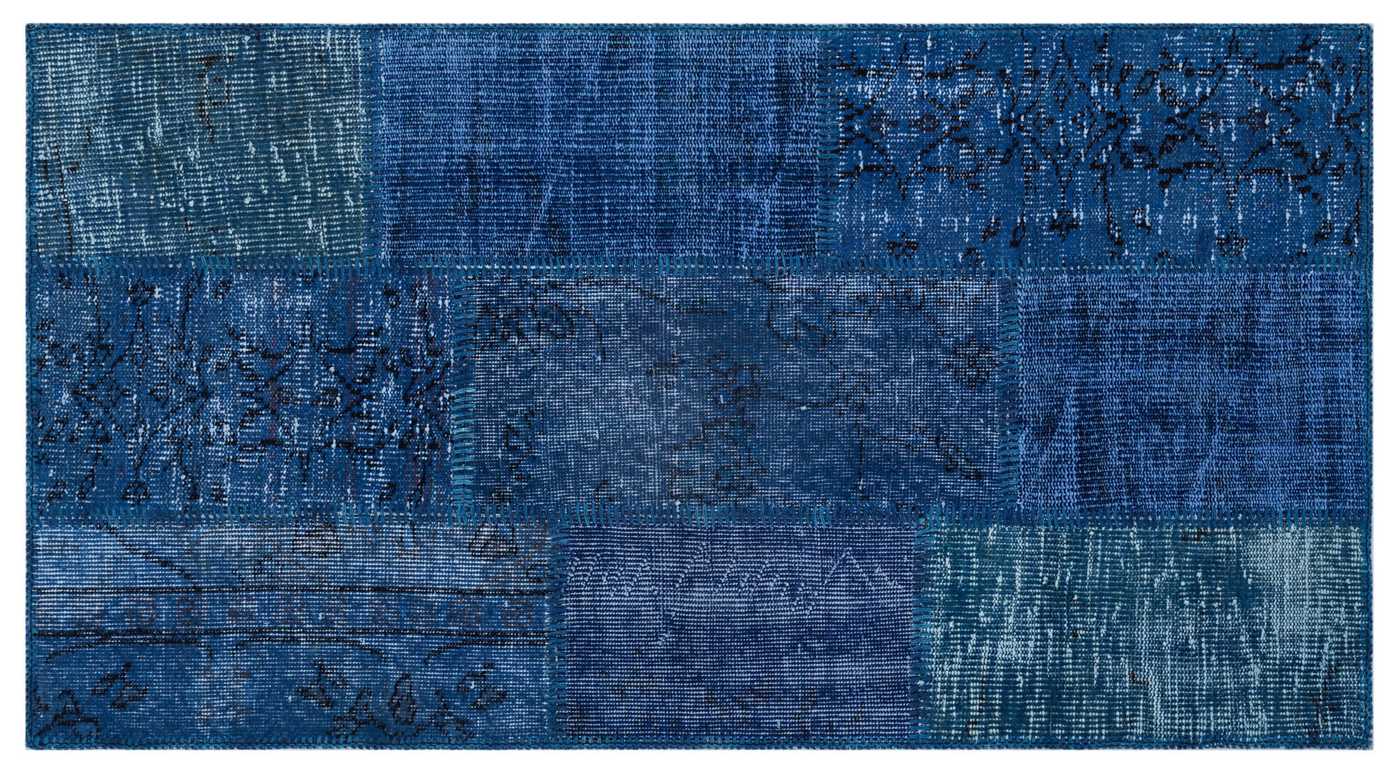 Apex Patchwork Unique Mavi 26062 080 cm X 150 cm
