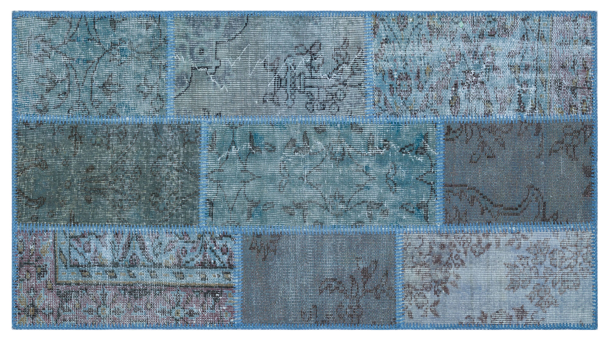 Apex Patchwork Unique Mavi 26221 080 cm X 150 cm