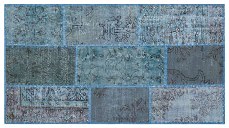 Apex Patchwork Unique Mavi 26221 080 cm X 150 cm - 1