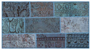 Apex Patchwork Unique Mavi 26226 080 cm X 150 cm (1)