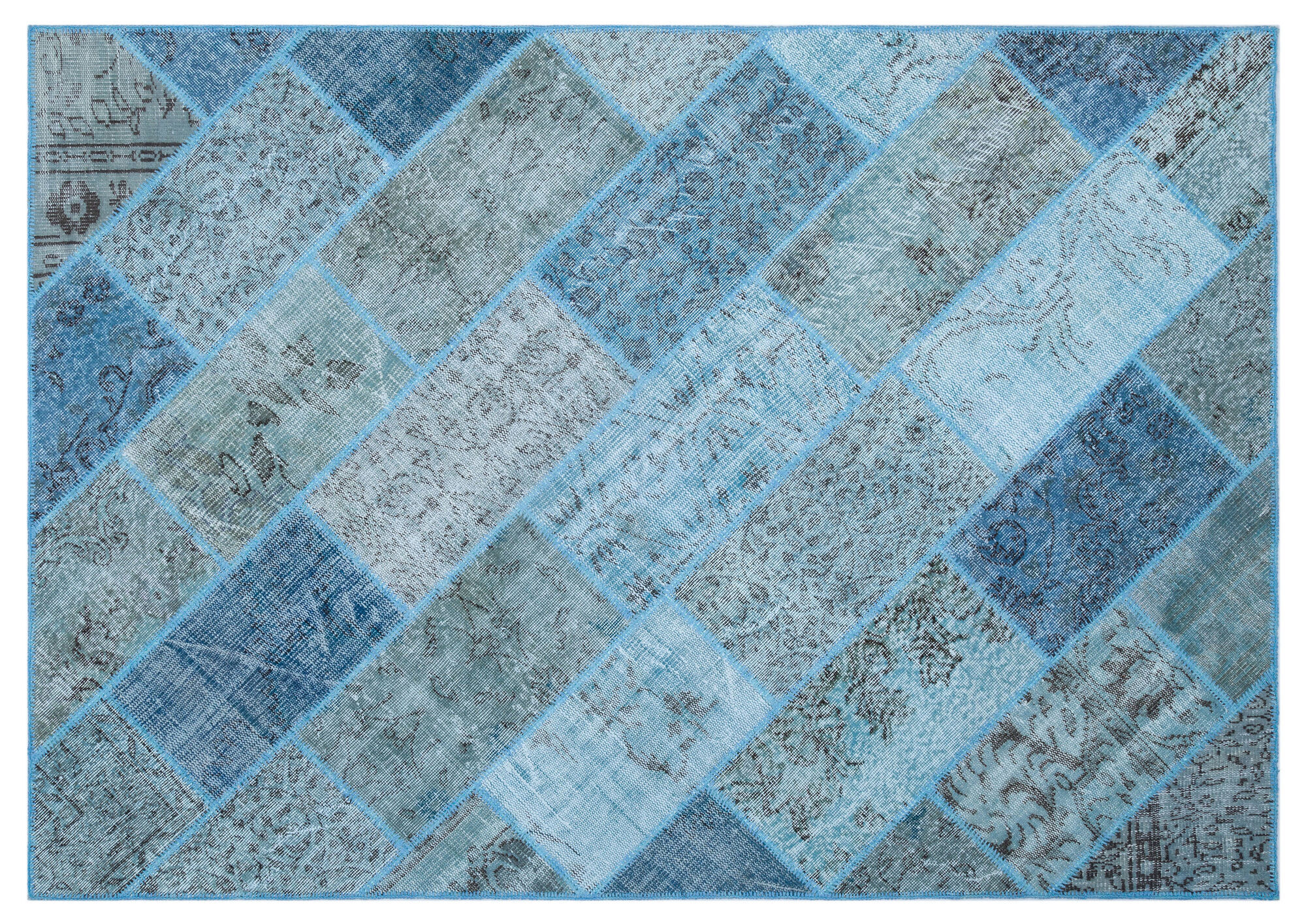 Apex Patchwork Unique Mavi 26293 160 Cm X 230 Cm