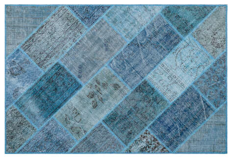 Apex Patchwork Unique Mavi 26605 120 cm X 180 cm - 1