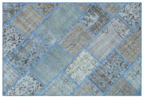 Apex Patchwork Unique Mavi 31134 120 cm X 180 cm - 1