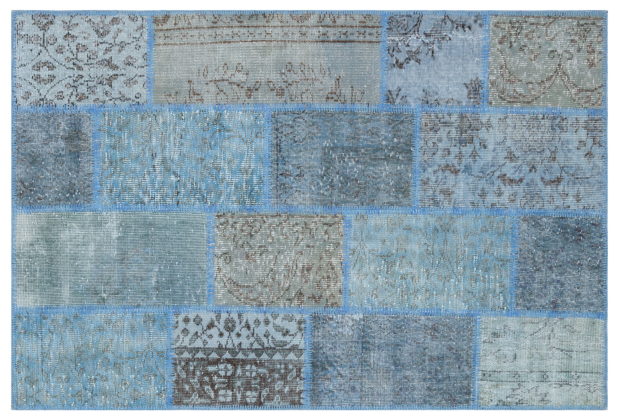 Apex Patchwork Unique Mavi 31154 120 cm X 180 cm