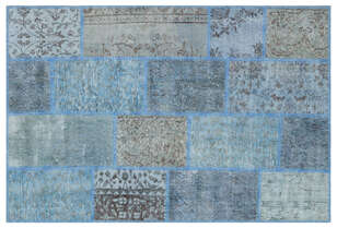 Apex Patchwork Unique Mavi 31154 120 cm X 180 cm (1)