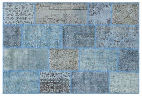 Apex Patchwork Unique Mavi 31154 120 cm X 180 cm - 1