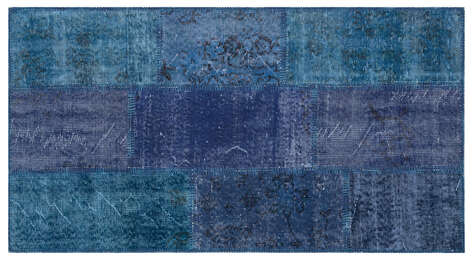 Apex Patchwork Unique Mavi 31431 080 cm X 150 cm - 1