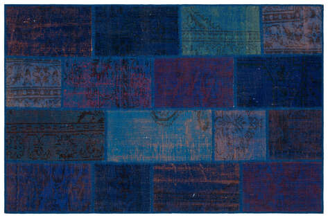 Apex Patchwork Unique Mavi 33135 120 cm X 180 cm - 1