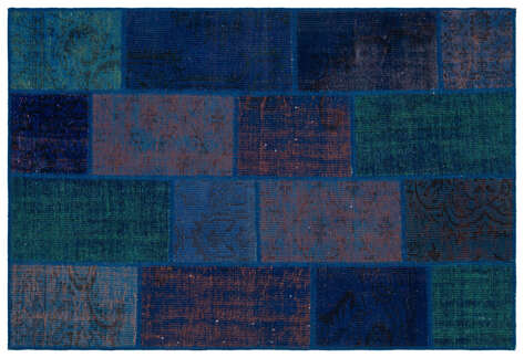 Apex Patchwork Unique Mavi 33159 120 cm X 178 cm - 1