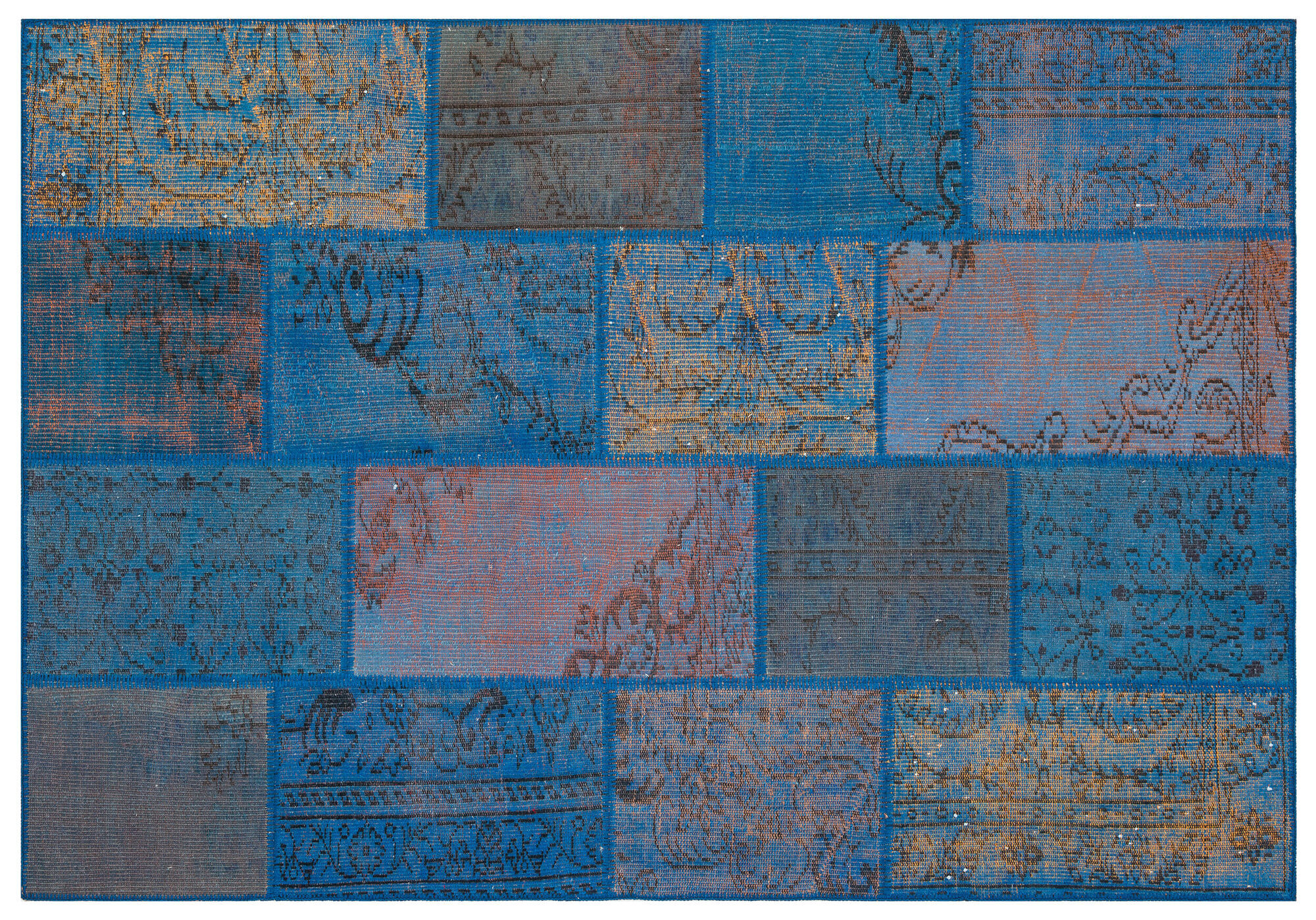 Apex Patchwork Unique Mavi 35821 162 cm X 234 cm
