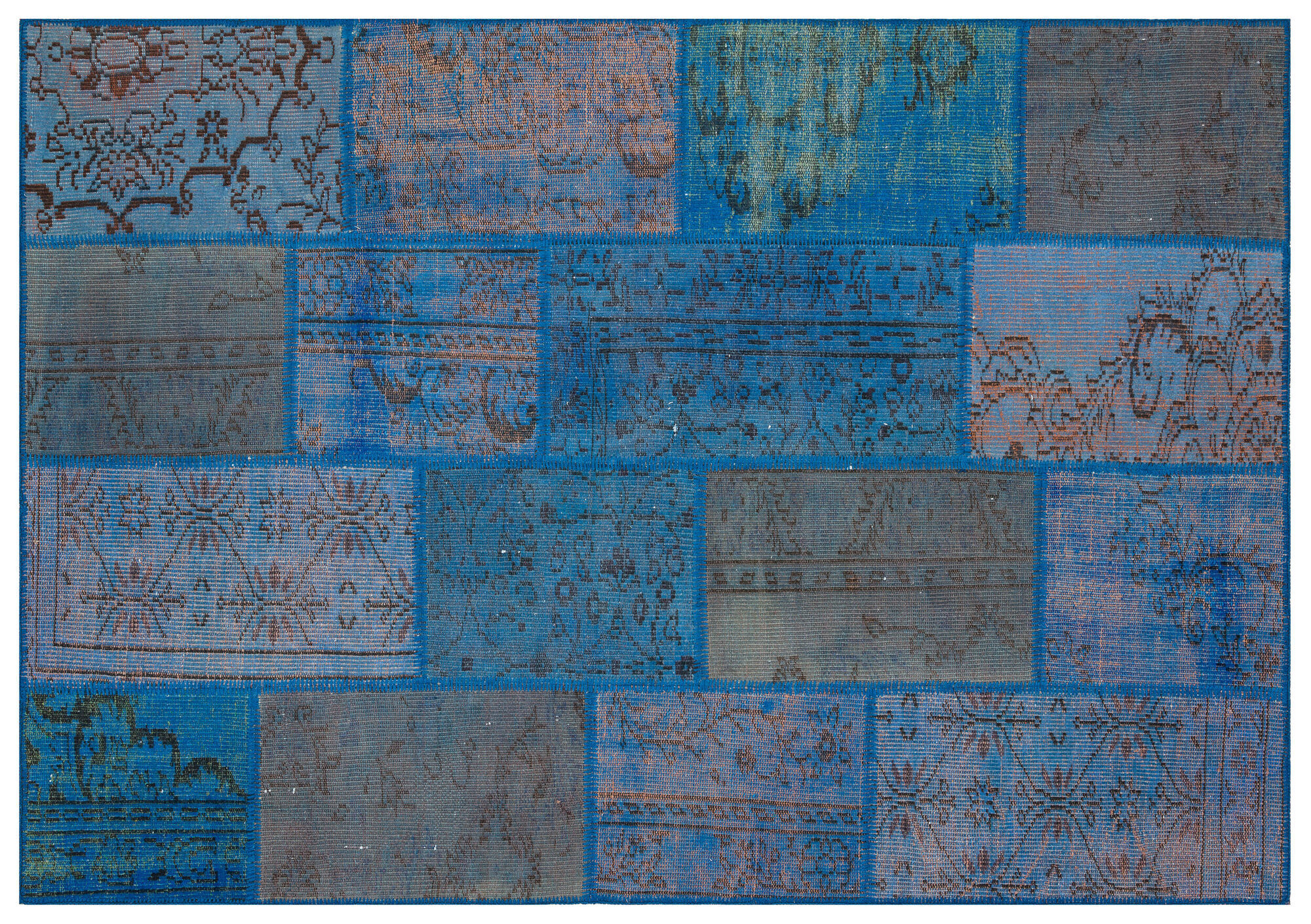 Apex Patchwork Unique Mavi 35871 162 cm X 231 cm