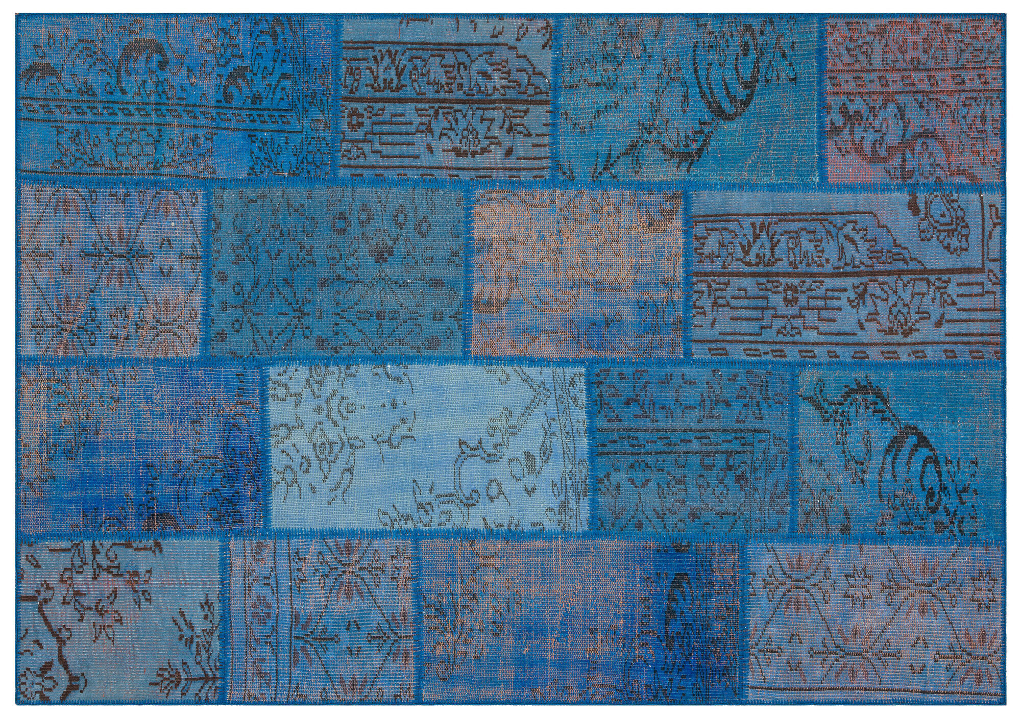 Apex Patchwork Unique Mavi 35887 162 cm X 231 cm