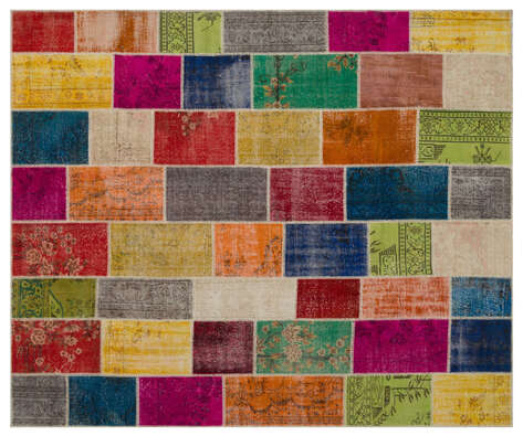 Apex Patchwork Unique Multi Naturel 20211 306 cm X 366 cm - 1