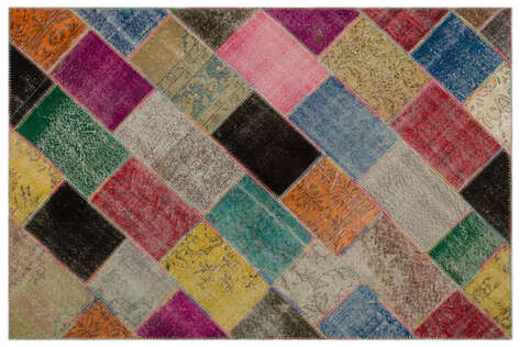 Apex Patchwork Unique Multi Naturel 21477 162 cm X 238 cm - 1